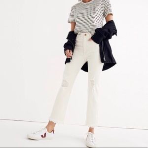 Madewell retro crop jeans, boyfriend jeans, high waters, distressed jeans